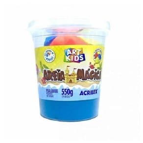 Massa Areia Areia Mágica Azul 550G Com Mold