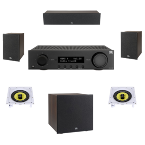 Kit 5.1 JBL Receiver MA510 + 5 Caixas JBL + Subwoofer 200P