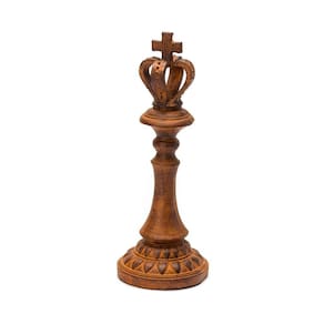 Peça de Xadrez Decorativa Rei em Resina 33 cm Verde