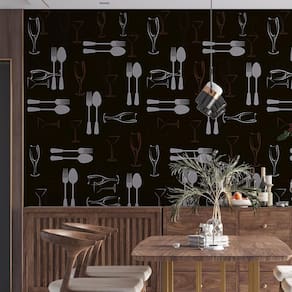 Papel De Parede Adesivo Cozinha Preto - 3,0M