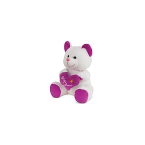 Urso De Pelúcia Roxo Eu Te Amo 20 Cm Antialérgico