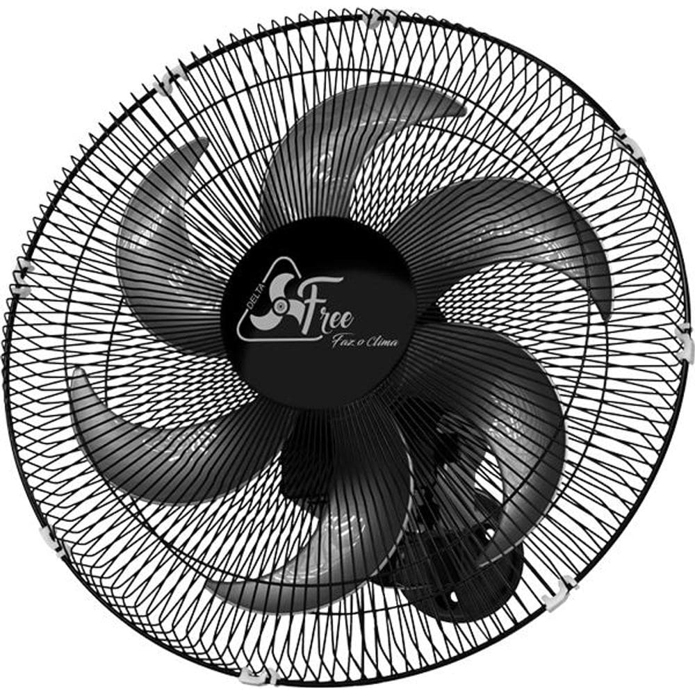 Ventilador De Parede Oscilante 40cm Venti-Delta Free Preto