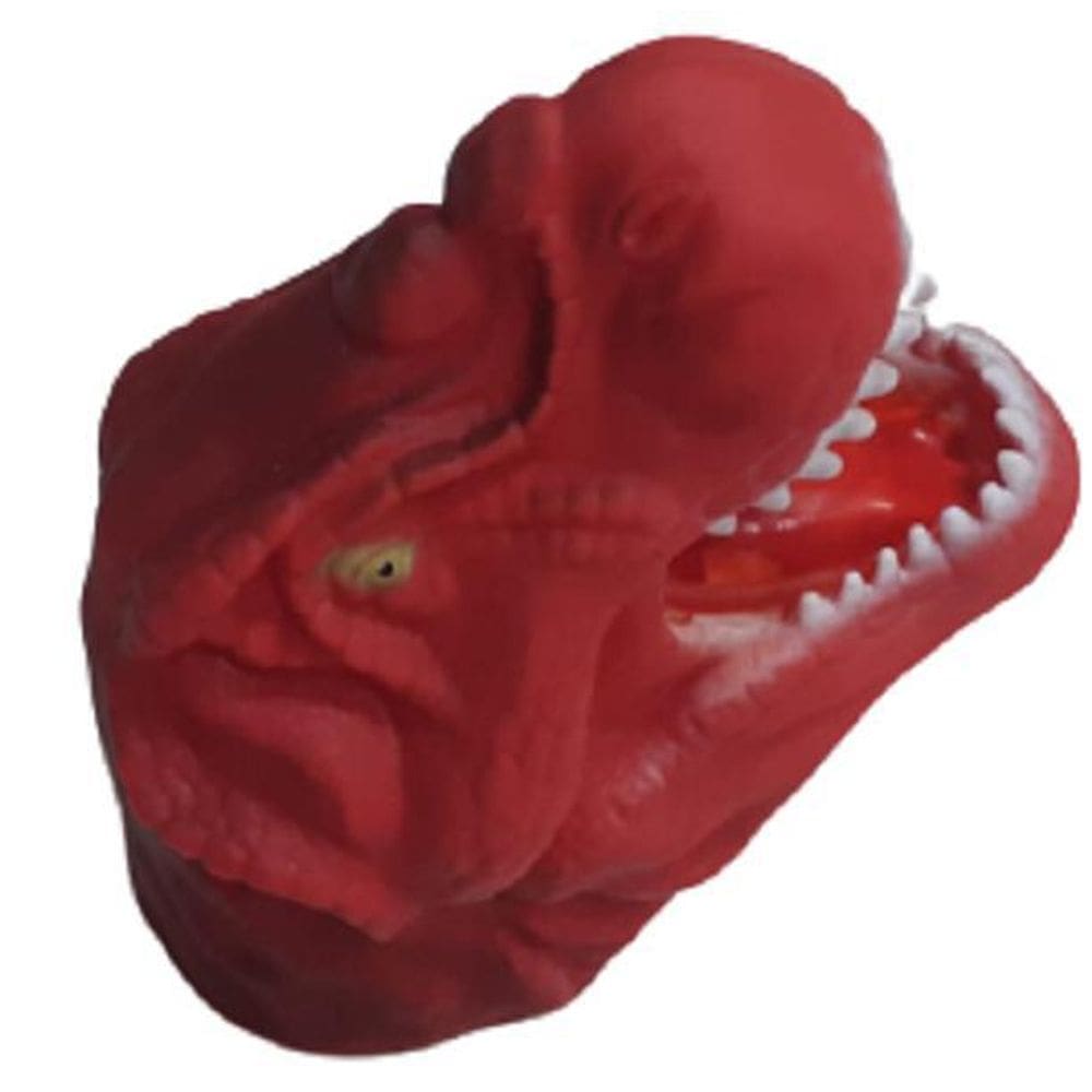 Fantoche Cabeça Dinossauro De Vinil Divertido Flexível