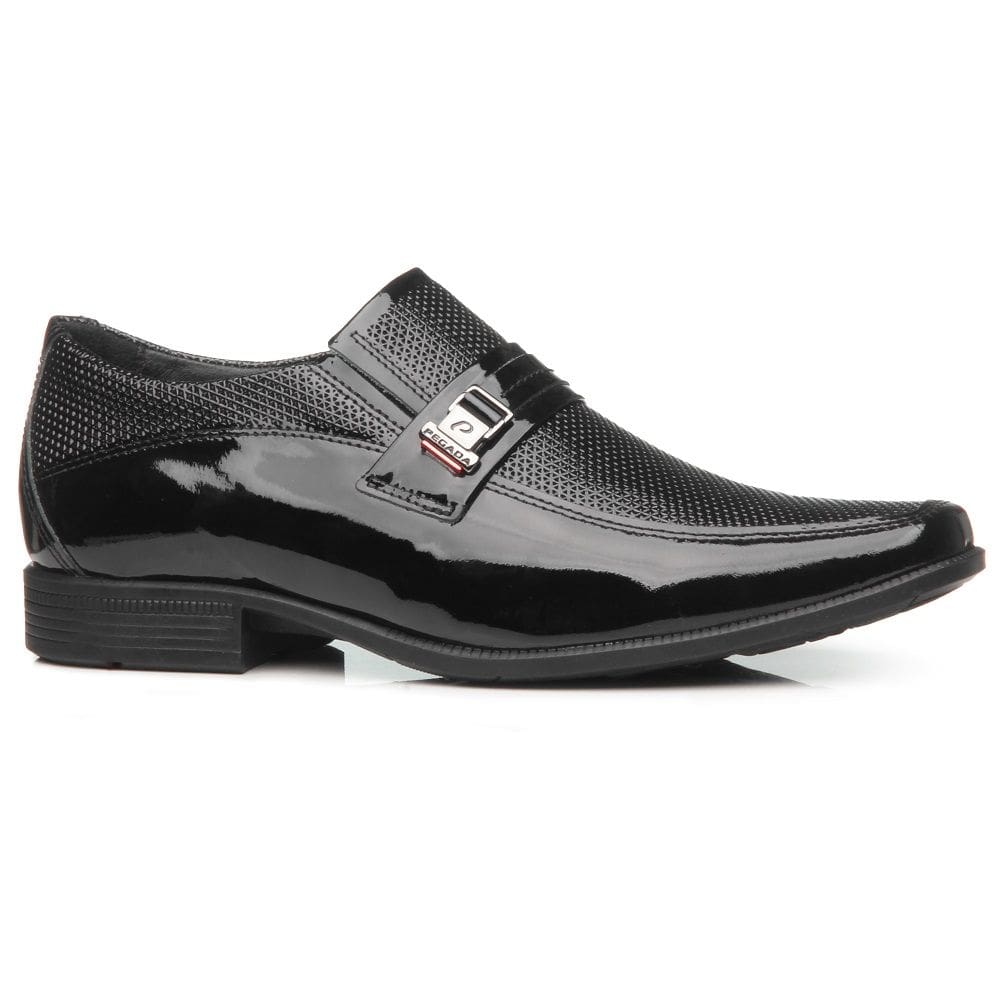 Sapato Social Verniz Pegada 126504 Masculino - Preto