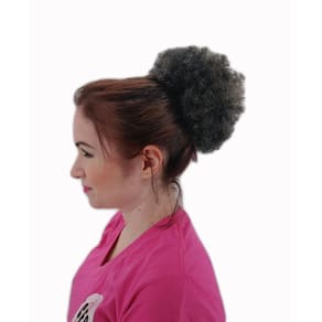 Coque Afro Puff Black Grisalho Platinado 3/45 Fibra Orgânica