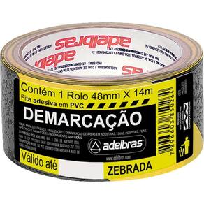 Fita de Demarcação Adelbras Zebrada 48mm x 14mts