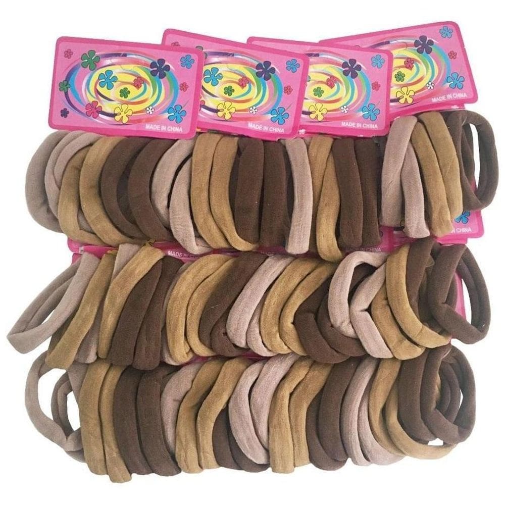 72 Elásticos De Cabelo Rabicó Xuxinha Tons De Marrom