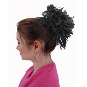 Coque Afro Puff Grisalho Platinado 3/45 De Fibra Orgânica