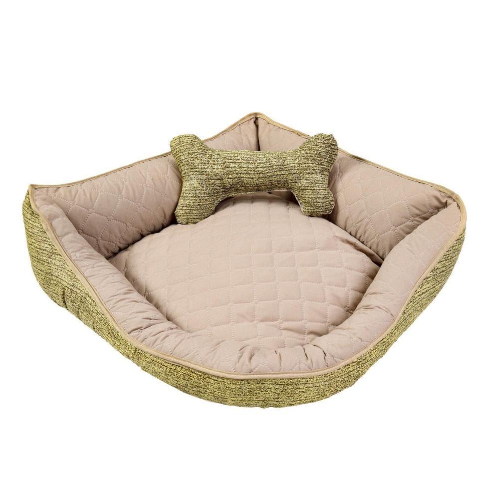 Cama Pet De Canto Luna Impermeável Grande Avelã Claro