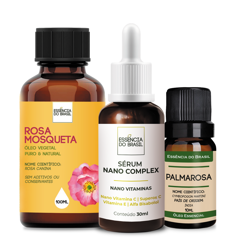 Kit Cuidados: Sérum Complex + Óleo Rosa Mosqueta + Palmarosa