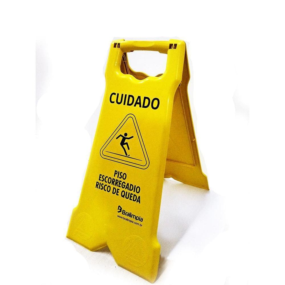 Placa Sinalizadora Compact P/ Piso Molhado Bralimpia Limpeza