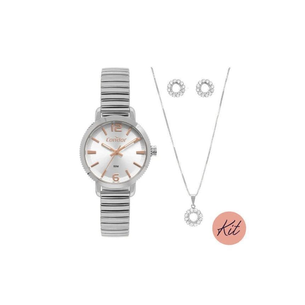 Relógio Feminino Elegante Prata 5ATM - Pulseira Mola - 30mm