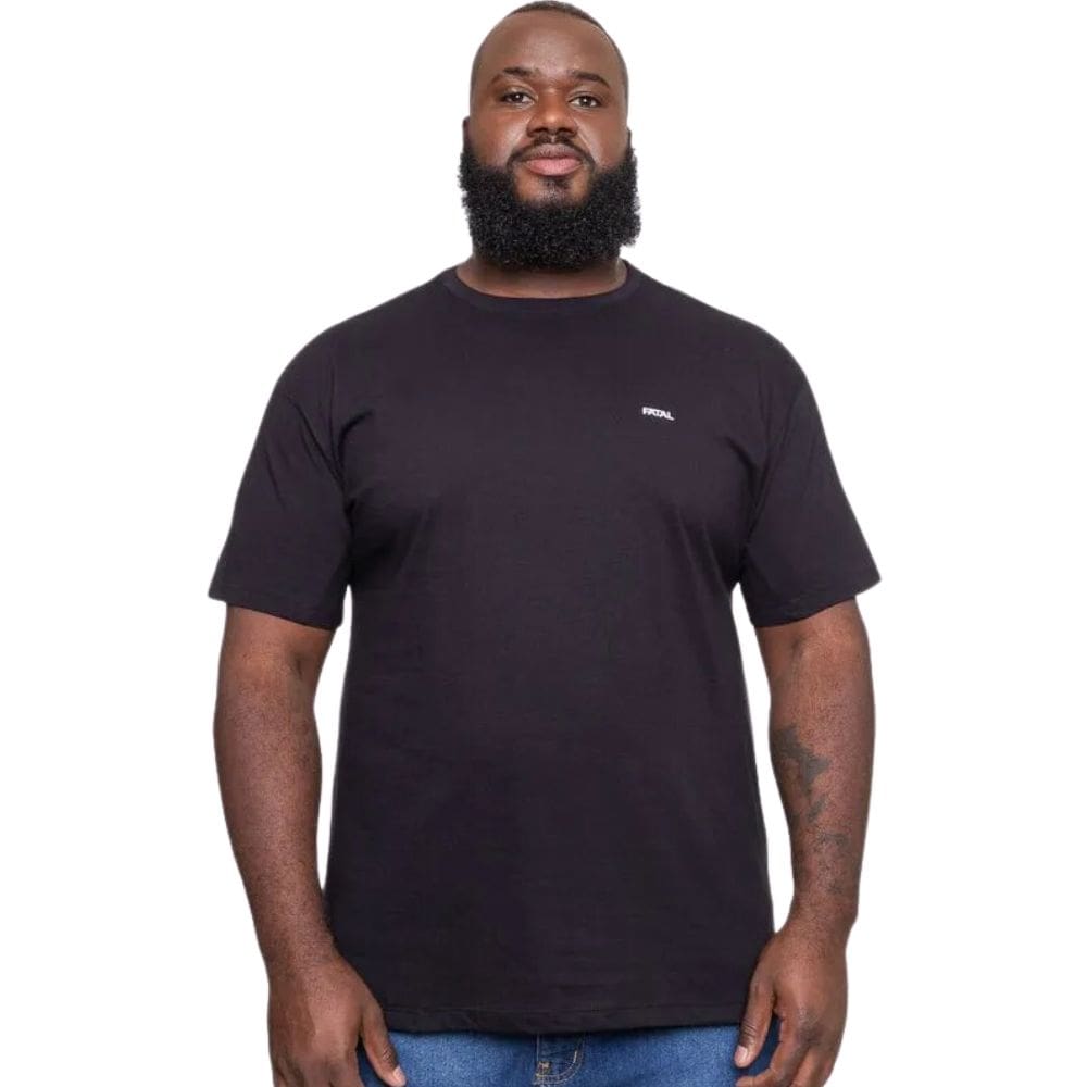 Camiseta Masculina Fatal Plus Size Prima24 Preta 29797