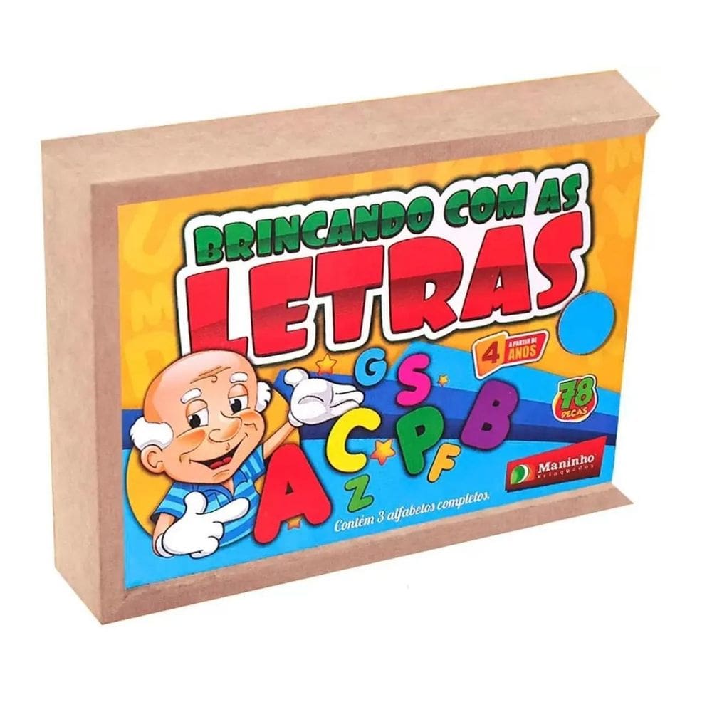 Brincando Com Letras - 4 Anos - Alfabeto Maninho Com Caixa