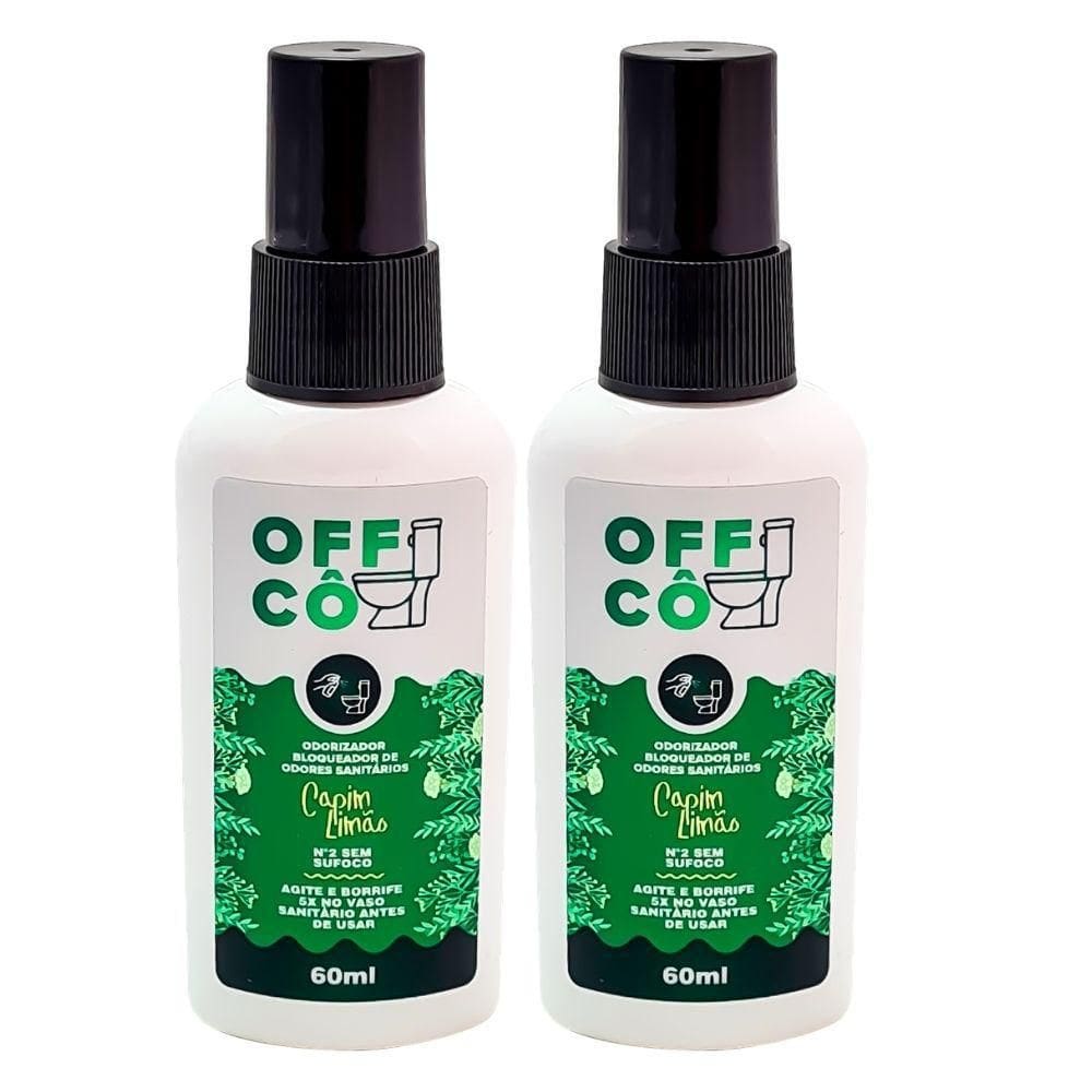 Kit 2 Offcô Neutralizador Odores Sanitário Capim Limão 60 ml