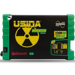 Inversor de Tensão Senoidal Usina Inverter 1200W 24VDC 220VAC 2400W Peak