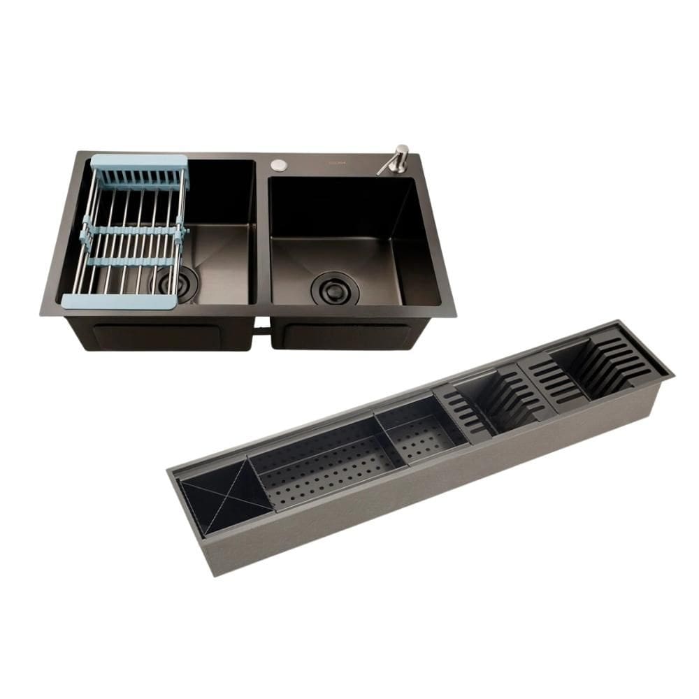 Cuba Gourmet Awá 78x43cm e Calha Waiana Embutida 92x19cm Aço Inox 304