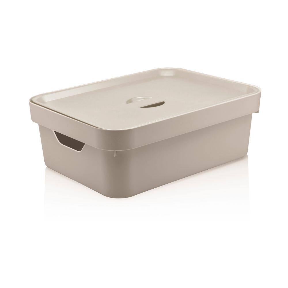 Caixa Organizadora Cube M Bege 36,5x27,5x13 Martiplast