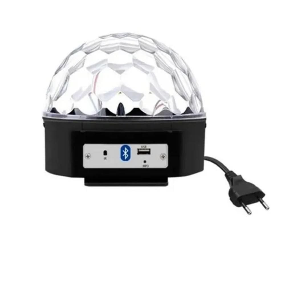 Globo Bola Maluca Led Magic Cristal Rgb Bluetooth Usb Lotus