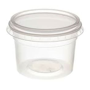Pote Redondo 145ml Transp. - Descart. e Recicl. - Prafesta