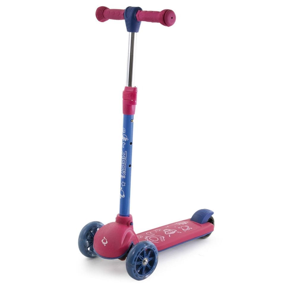 Patinete Infantil 3 Rodas Com Led Rosa 7314 Zippy Toys