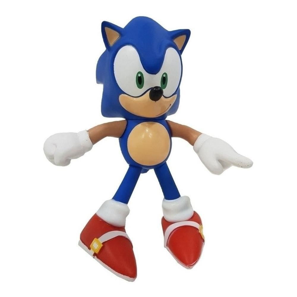 Boneco Sonic Super Size - 29cm - PVC - Azul