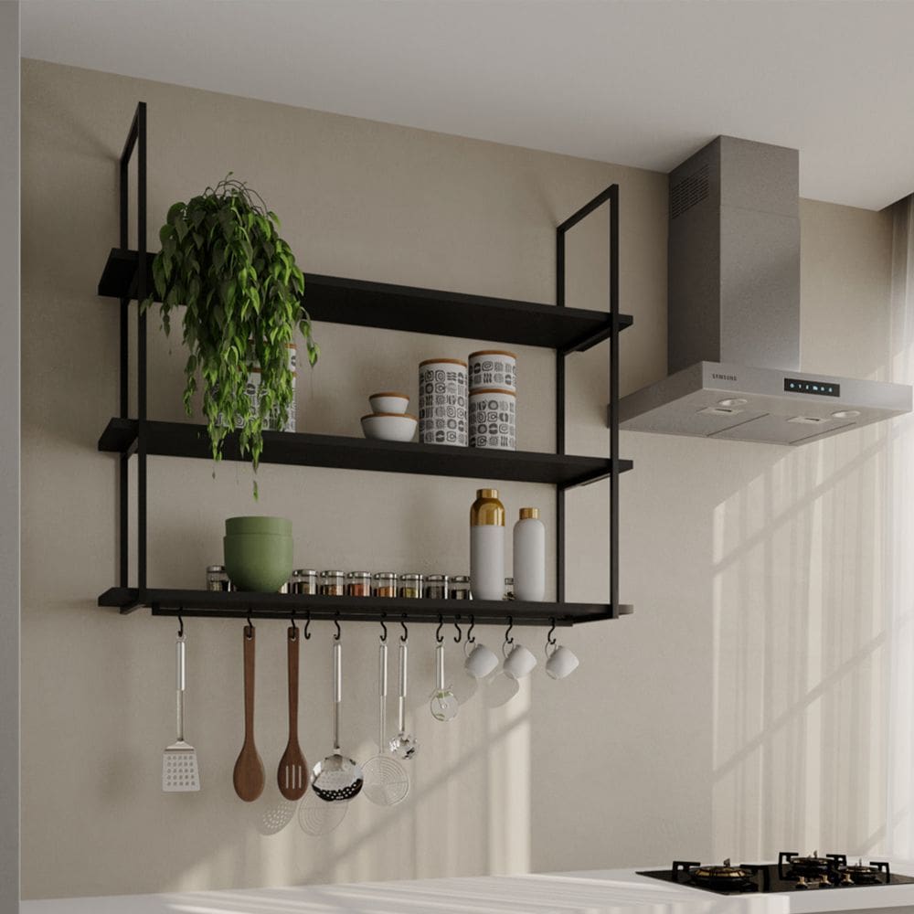 Nicho de Parede Londres 120 Cm Preto