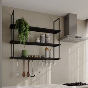 Nicho de Parede Londres 120 Cm Preto