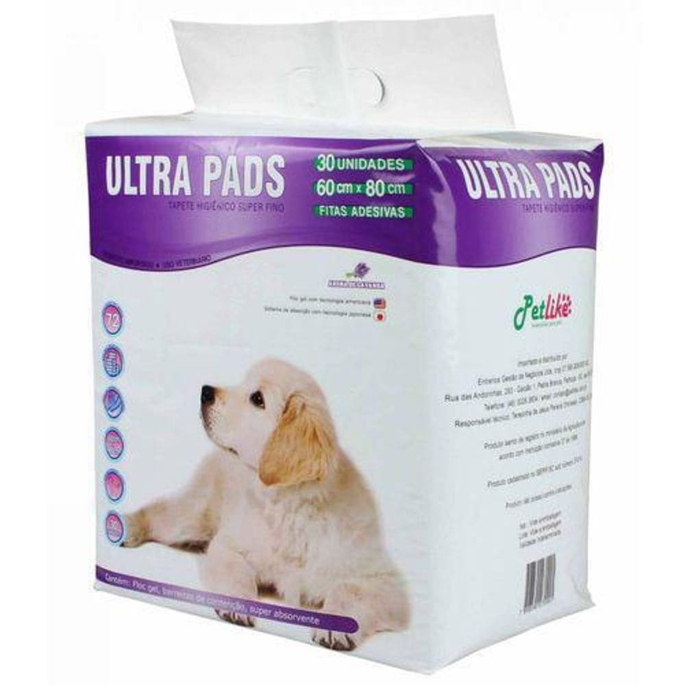 Tapete Higiênico Petlike 60x80cm Lavanda 30 Unidades