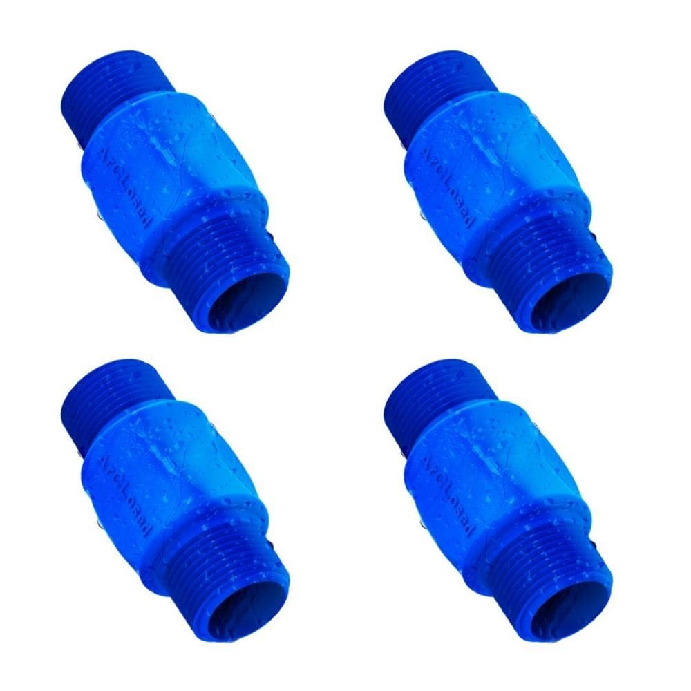 Bloqueador De Ar Ante Retorno Pvc Kit 4X Rosca Macho 3/4