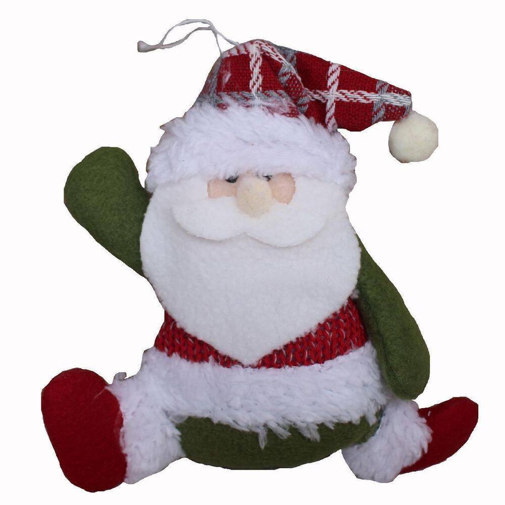 Boneco Papai Noel Pelúcia Natal Pendurar Enfeite Natalino