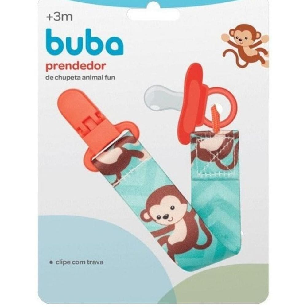 Prendedor De Chupeta Buba Baby Macaquinho - Buba 12048