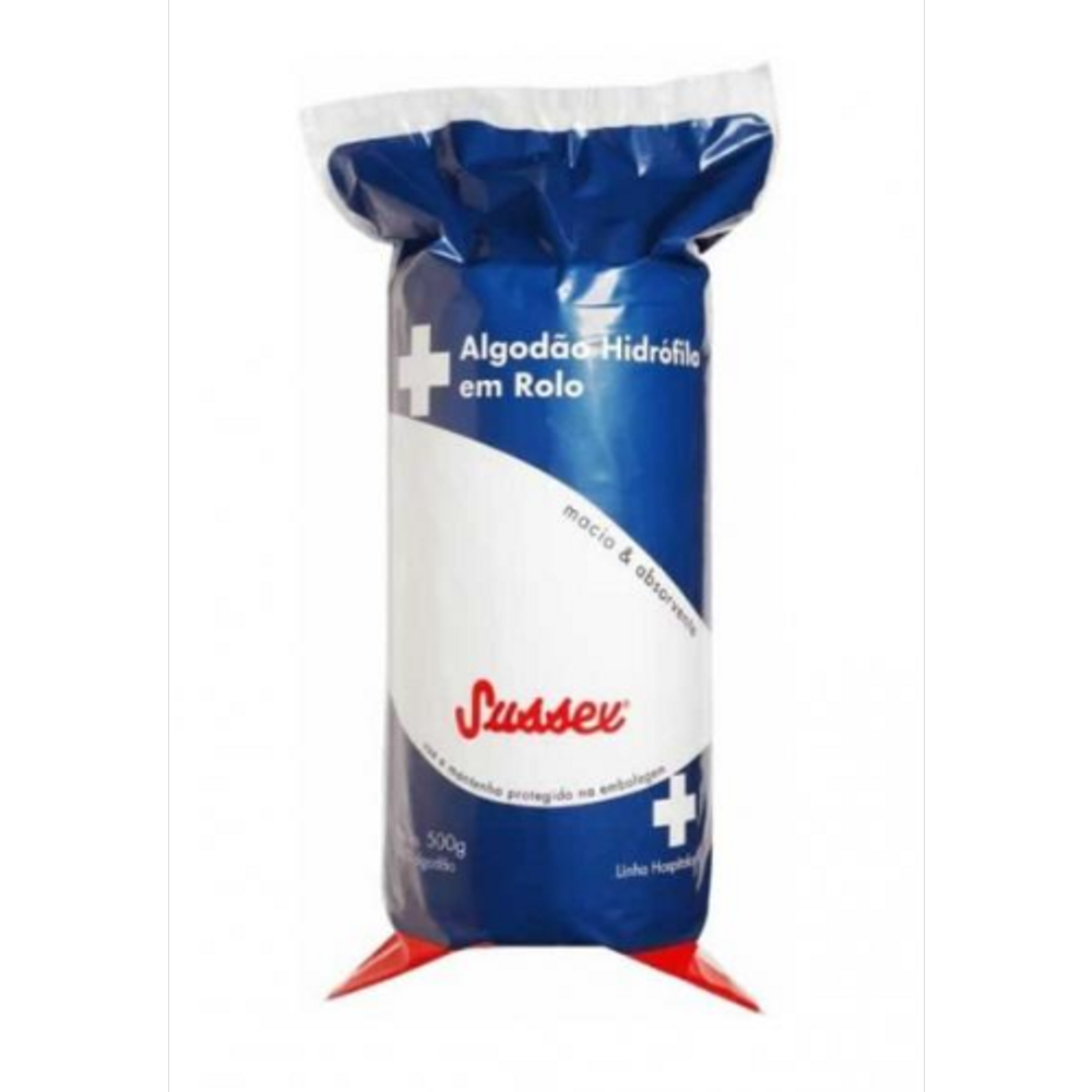 Rolo De Algodão Hidrófilo Sussex 500G