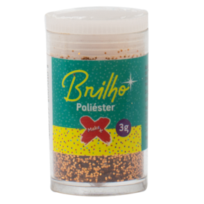 Glitter Escolar PVC Metálico Brilho Poliéster Pote 3g Make+ | Purpurina | Brilho em Pó | Neon | Unhas | Artesanato