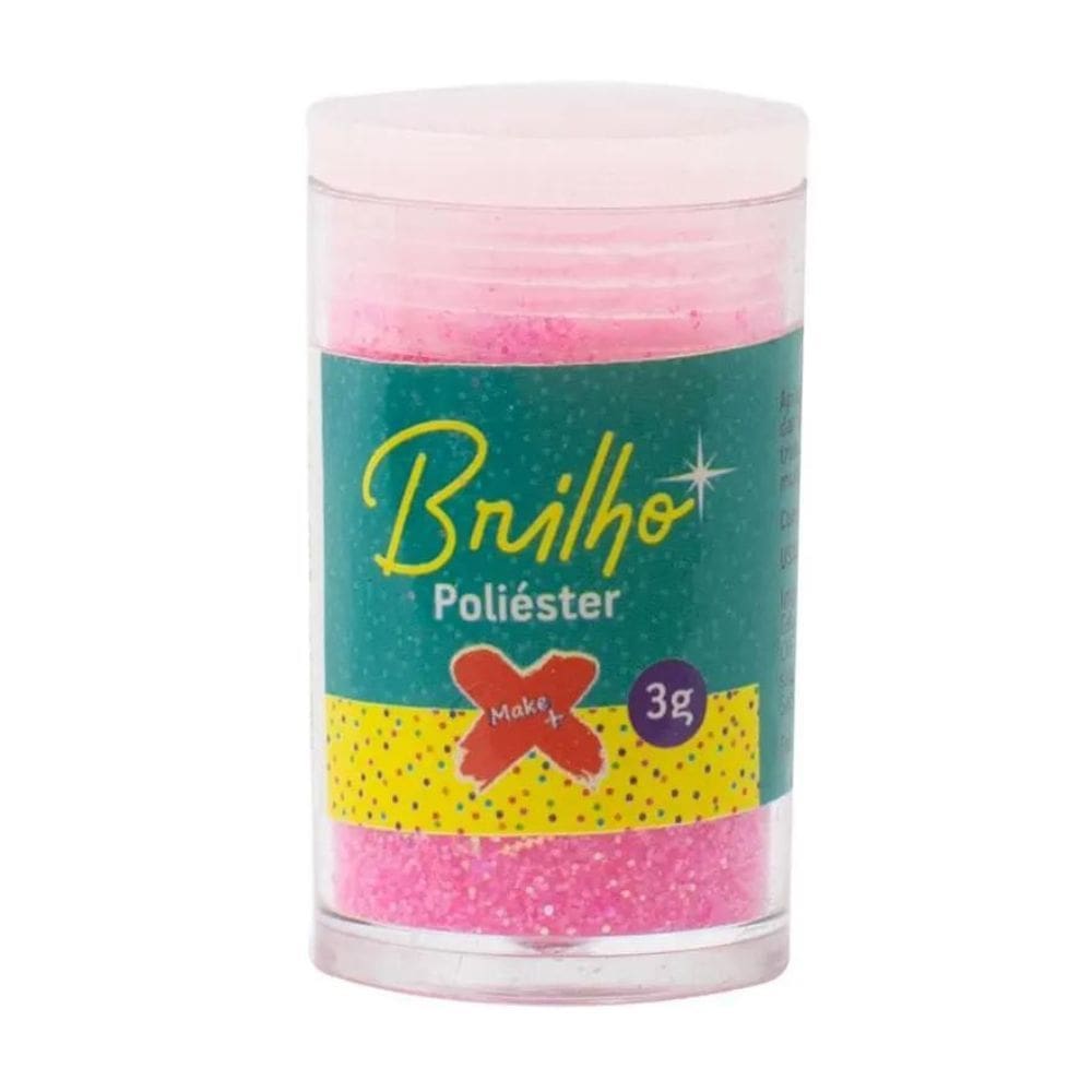 Glitter Escolar PVC Metálico Brilho Poliéster Pote 3g Make+ | Purpurina | Brilho em Pó | Neon | Unhas | Artesanato