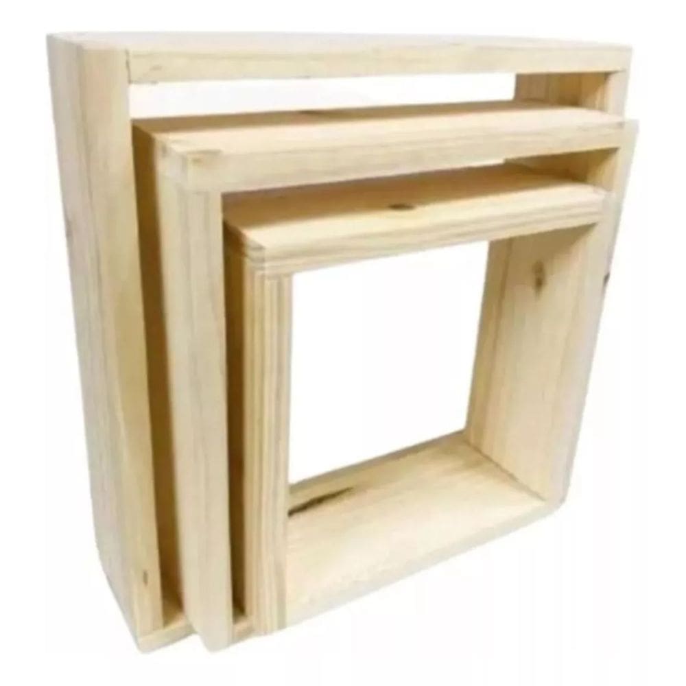 Nicho Prateleira Estante Para Brinquedos Escritorio Kit 3 Unidades Golden