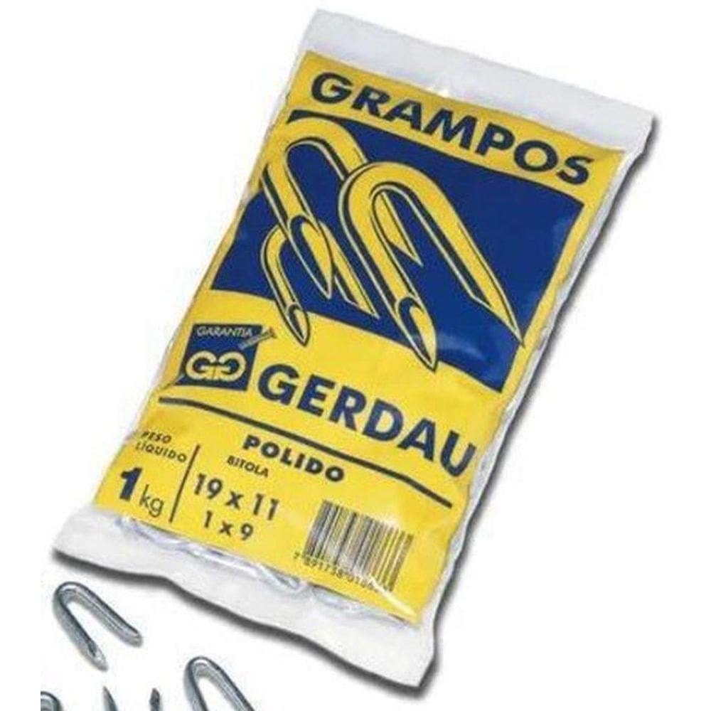 Grampo Gerdau 19x11 para Cerca de Arame Farpado Liso 1kg