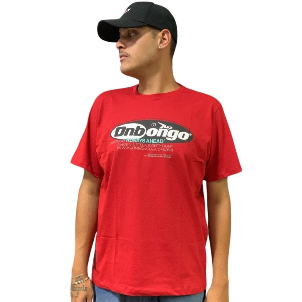 Camiseta Masculina Plus Size Onbongo Vermelha ON215