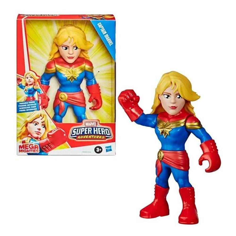 Boneca Capitã Marvel Mega Mighties Super Heroes 25 Cm Hasbro