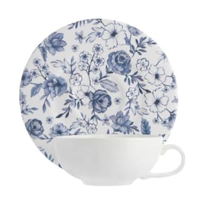 Xicara De Cha Blue Garden 90 Ml 21 5 Cm Tro Home Style