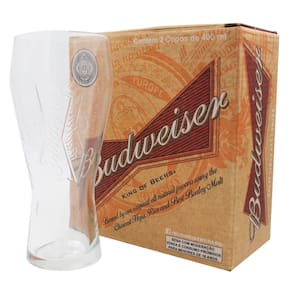 Dois Copos Oficiais Budweiser 400 Ml Cerveja