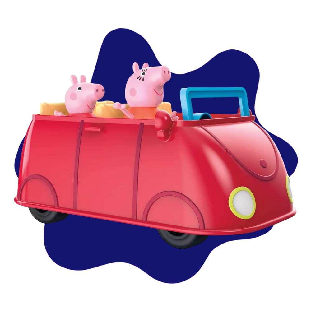 Carro Vermelho Da Peppa Pig e Sua Familia