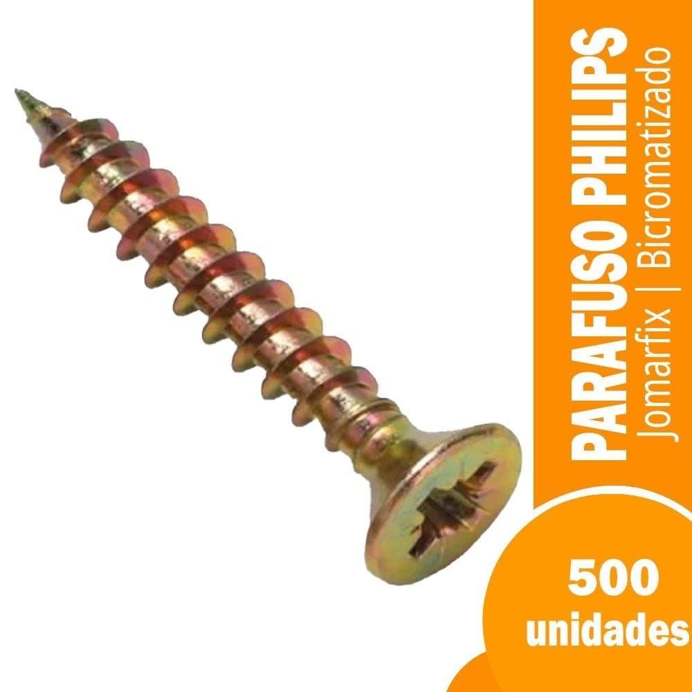 Parafuso Jomarfix Cabeca Chata Philips 4,0X45mm Bicromatizado 500X1 Importado