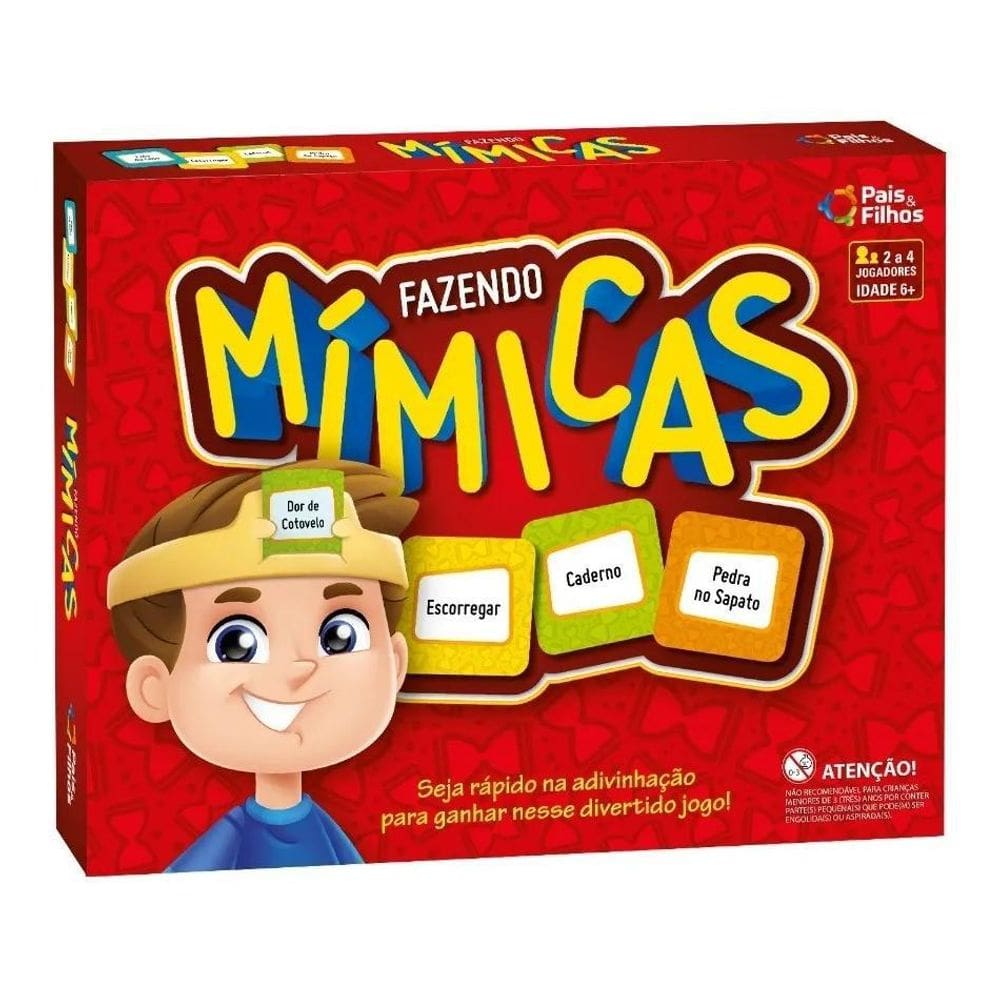 Jogo de Mímica - Cartas na Testa - 216 Cartas