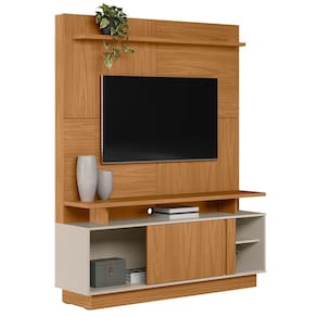 Estante Painel Para TV 60 Pol 150cm Sena L06 Nature/Off White - Mpozenato
