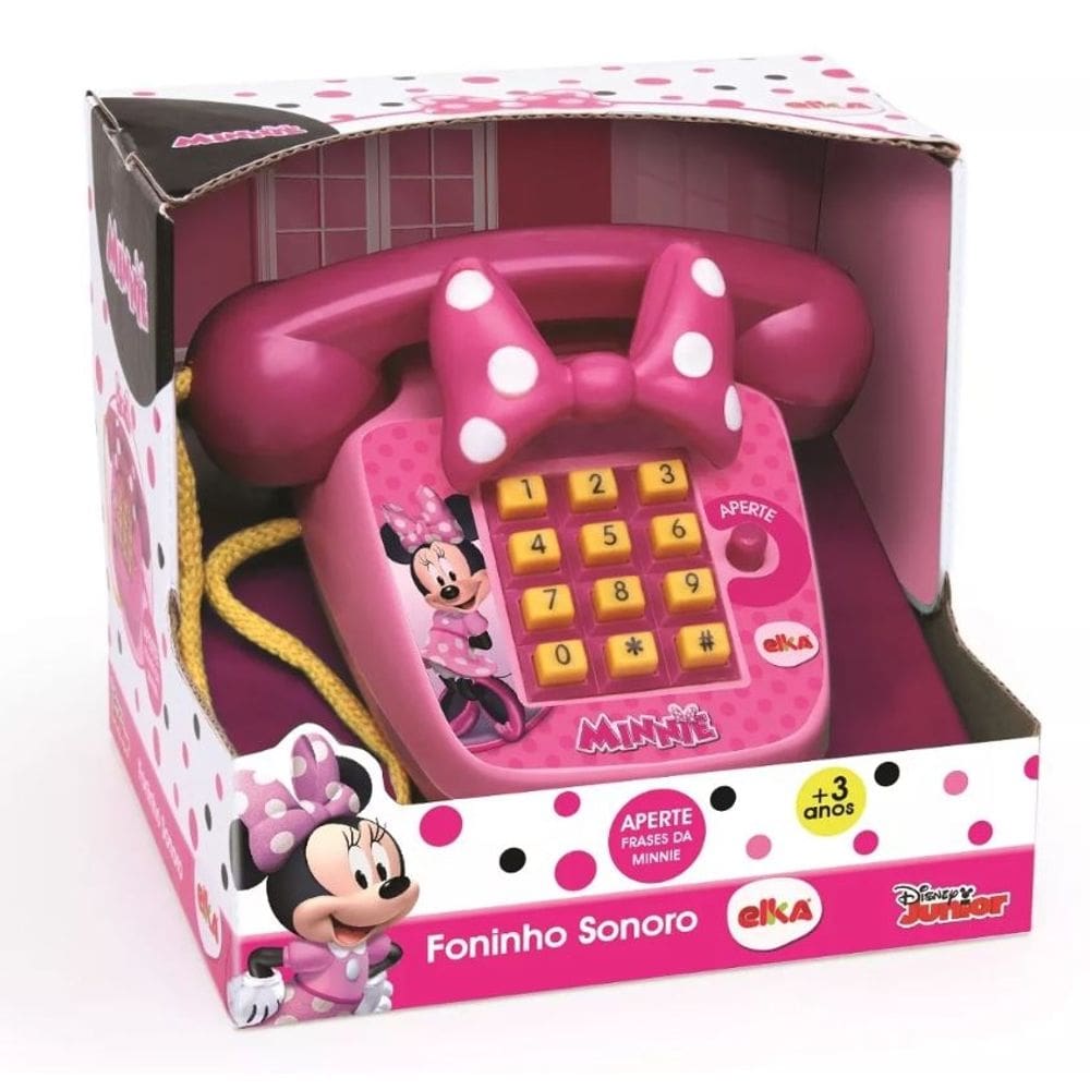 Telefone Foninho Sonoro Minnie - Elka - Acima de 3 anos