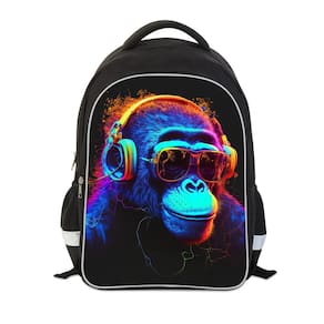 Mochila ZRENTAO Kids 3D Reflective Cartoon Gorilla Space
