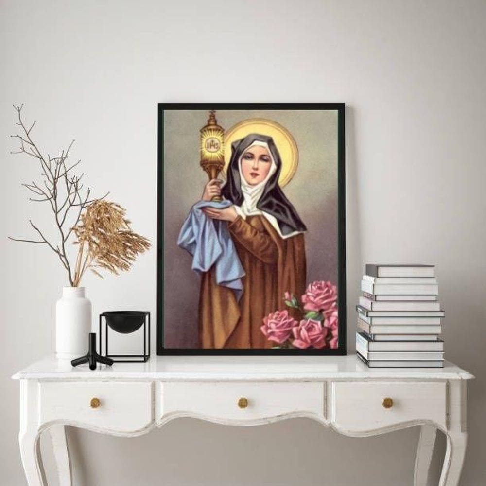 Quadro Decorativo Santa Clara 45X34Cm - Com Vidro