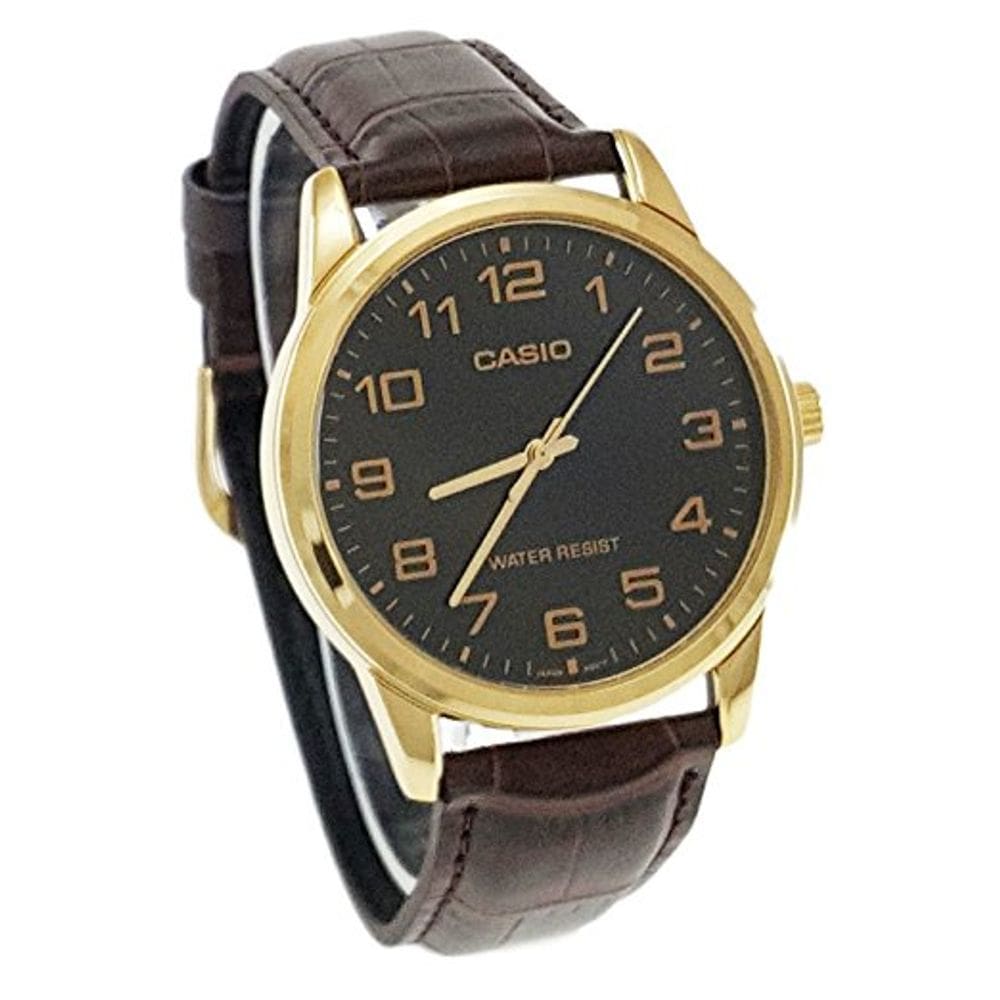 Relógio Casio Analógico Mtp-V001Gl-1Budf Couro