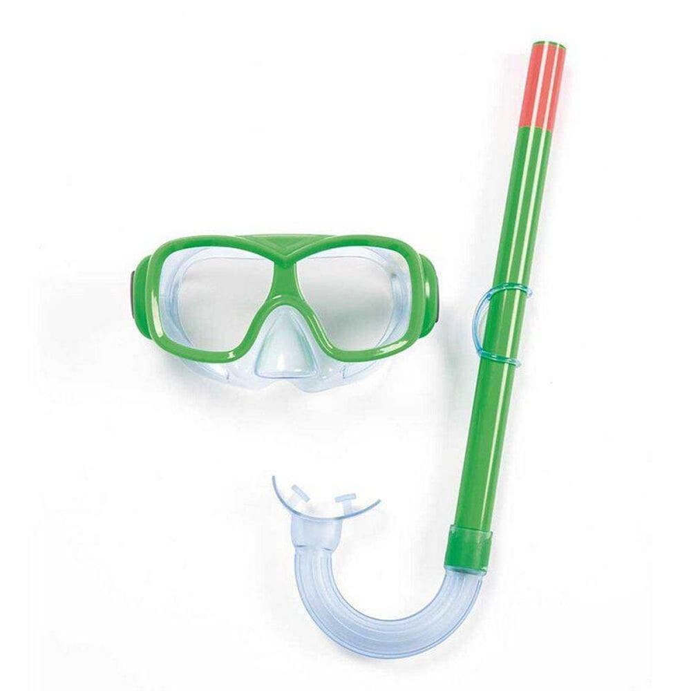 Kit De Mergulho Snorkel + Máscara Infantil Bestway - Verde